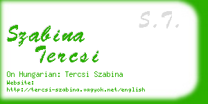 szabina tercsi business card